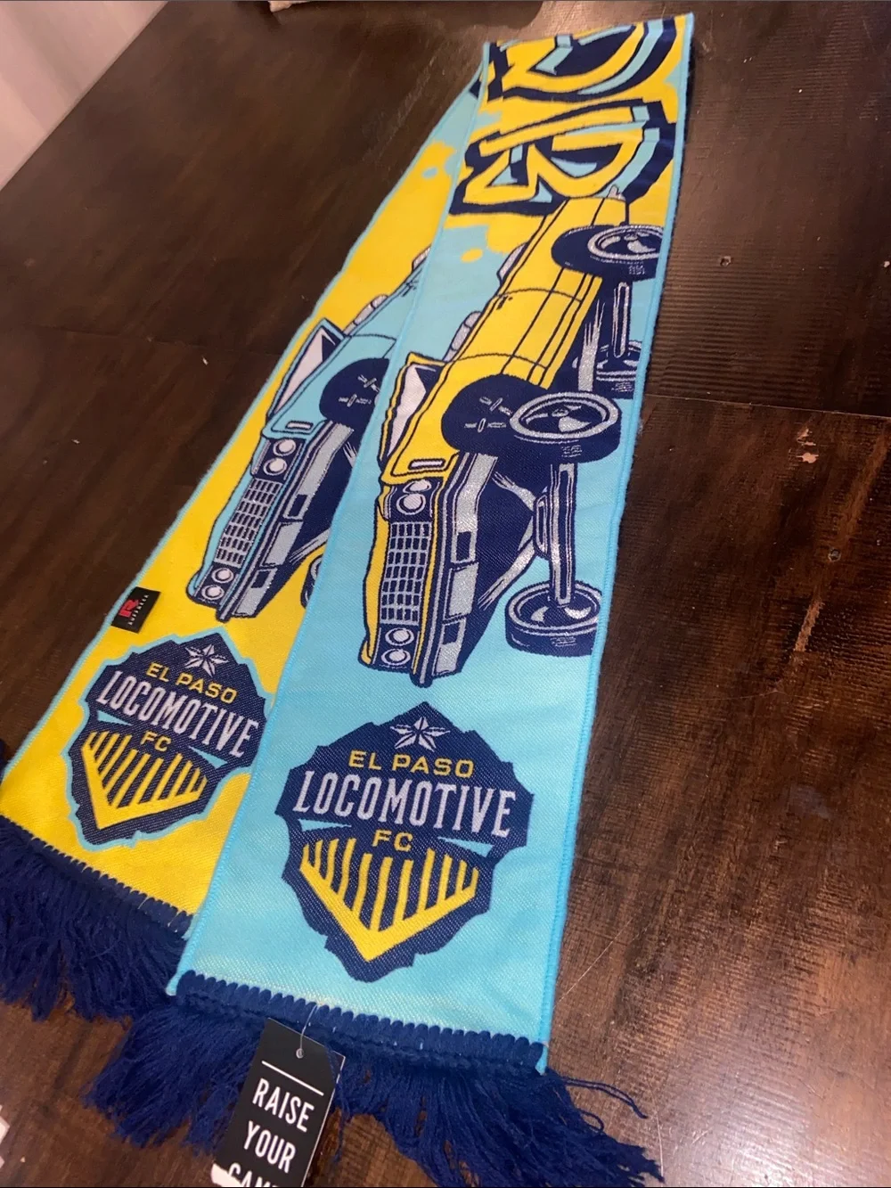 El Paso Locomotive FC Soccer Scarf - Light Blue & Yellow